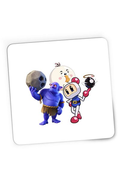 OEM Mousepad Gaming Clash of Clans Tank Rock Throw Bomberman Angry, 21x19 см