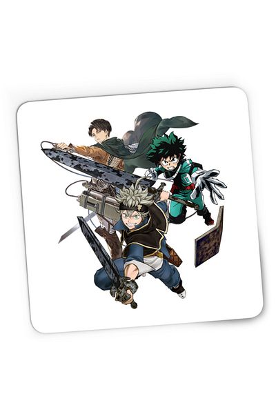 OEM Mousepad Gaming Black Clover Asta My Hero Academia Deku AOT Power Super, 21x19 см