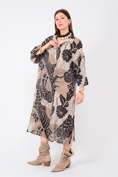 Park Moda 211551 ΦΟΡΕΜΑ ΠΟΥΚΑΜΙΣΟ ΜΕ ΣΧΕΔΙΟ ΦΥΛΛΟ ΒΑΤΙΚΟ