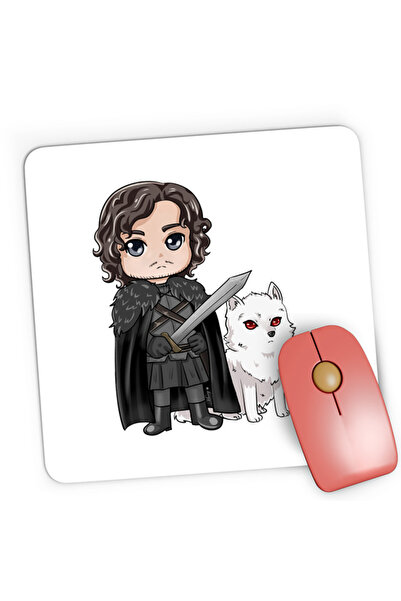 OEM Mousepad Gaming Game of Thrones Wolf Chibi Fighter, 21x19 см