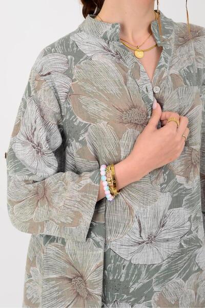 Park Moda 15455F-90 ΠΟΥΚΑΜΙΣΟ ΜΕ ΣΧΕΔΙΟ ΒΕλούδινα Λουλούδια