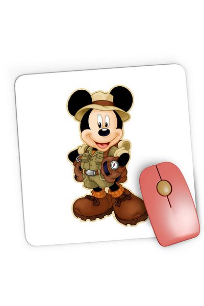 OEM Mousepad Gaming Mickey Mouse Scout Research Map Director Play Game, 21x19 см