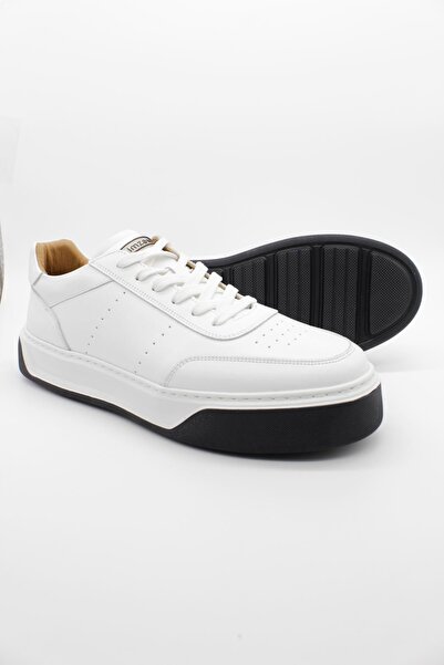 İmza White Laced Antique 100% Leather Casual Shoes 1033250164