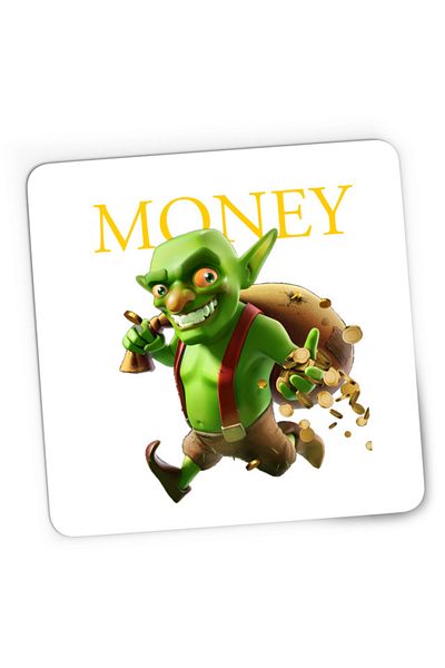 OEM Mousepad Gaming Clash of Clans Money Monster Collect Economy, 21x19 см