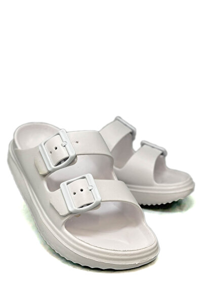 Moda Anna Διπλή πόρπη Ελαφρύ Eva Summer Beach Slippers Παντόφλες πισίνας Παντόφλες νιπτήρα Λευκό