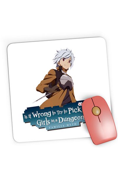 OEM Mousepad Gaming Is It Wrong To Pick Up Girls In Dungeons Anime Manga, 21x19 см