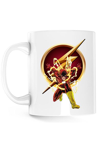 OEM Cana Flash Speed Lightning Struck Barry Allen Cosplay Logo, alba, 330 ml