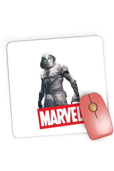 OEM Mousepad Gaming Moon Knight Marvel Logo Cool Legend Mini Series, 21x19 см