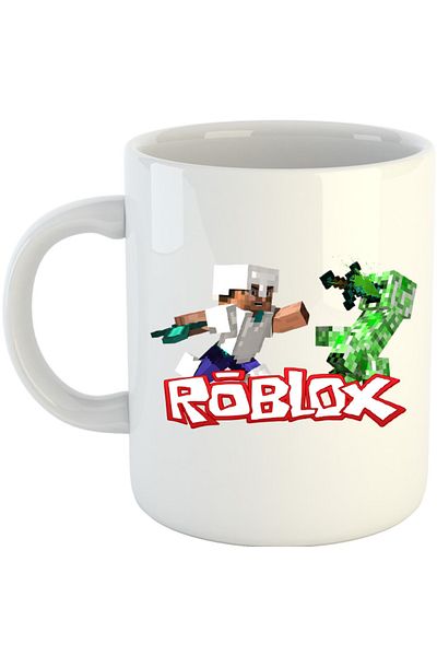 OEM Cana Roblox Minecraft Steve Creeper Fight, alba, 330 ml