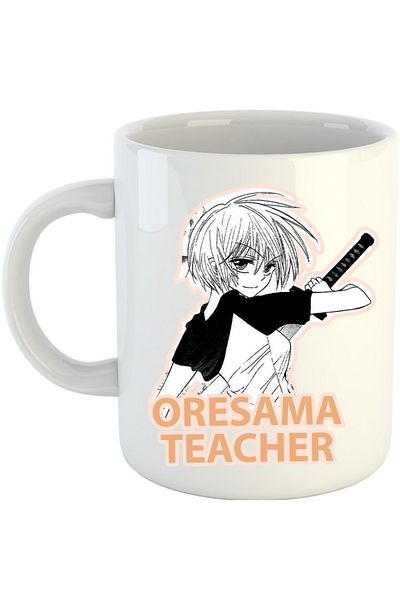 OEM Oresama Teacher Kurosaki Anime Femboy Energetic Trouble Mug, white, 330 ml
