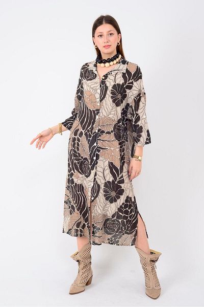 Park Moda 211551 ΦΟΡΕΜΑ ΠΟΥΚΑΜΙΣΟ ΜΕ ΣΧΕΔΙΟ ΦΥΛΛΟ ΒΑΤΙΚΟ