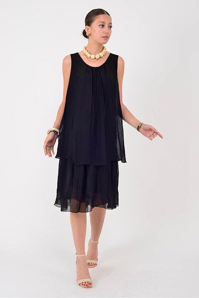 Park Moda 64964 Sleeveless Short Silk Dress