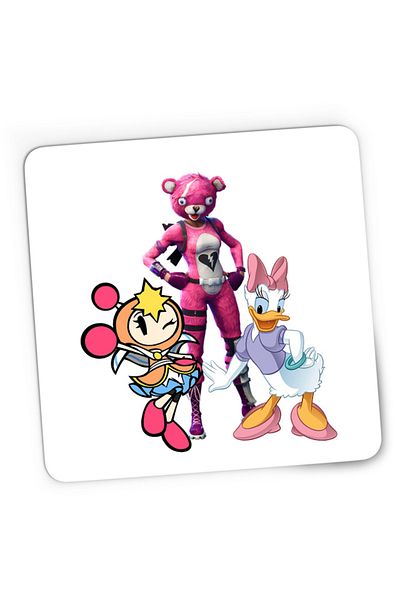 OEM Mousepad Gaming Bomberman Donald Duck Daisy Fortnite Fluffly Funny, 21x19 см