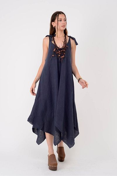 Park Moda 6512 ΜΠΡΟΣΤΙΝΟ ΠΙΣΩ ΑΣΥΜΜΕΤΡΙΚΟ ΛΙΝΟ ΦΟΡΕΜΑ ΜΕ ΖΑΝΤΑ V