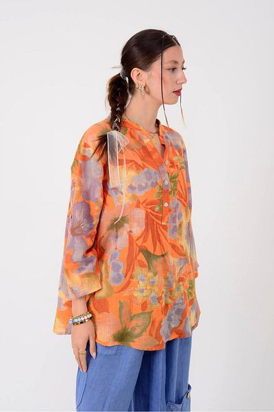 Park Moda 15455F-4 ΠΟΥΚΑΜΙΣΟ ΜΕ ΣΧΕΔΙΟ ΛΟΥΛΟΥΔΙΩΝ