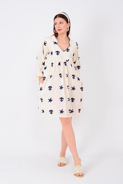 Park Moda AN10716 ΚΟΝΤΟ ΦΟΡΕΜΑ ΜΕ ΚΕΝΤΗΜΕΝΟ ΑΣΤΕΡΙ ΘΑΛΑΣΣΗΣ