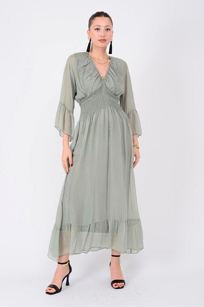 Park Moda SN344 ELENA ΜΕΤΑΞΩΤΟ ΦΟΡΕΜΑ ΜΕ ΕΛΑΣΤΙΚΟ ΜΕ ΤΗΝ ΜΕΣΗ