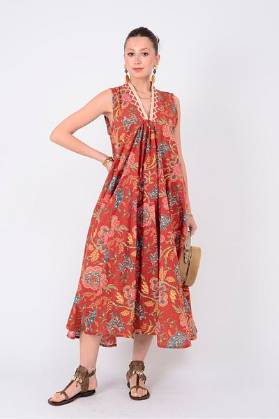 Park Moda AN10599 ΦΟΡΕΜΑ ΑΜΠΟΥΡΑ ΜΕ ΕΘΝΙΚΟ ΣΧΕΔΙΟ ZUEL