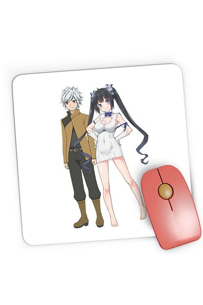 OEM Mousepad Gaming DanMachi Bell Hestia Omori Fujino Action Anime Kage, 21x19 см