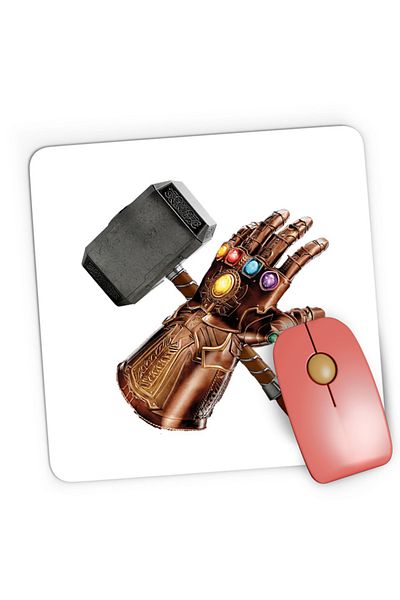 OEM Mousepad Gaming Thanos Glove Thor Axe Magic Power, 21x19 см