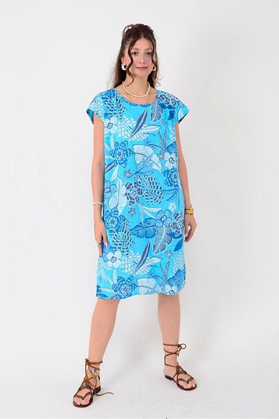 Park Moda 8343 ΚΟΝΤΟ ΛΙΝΟ ΦΟΡΕΜΑ ΤΡΟΠΙΚΟ ΣΧΕΔΙΟ