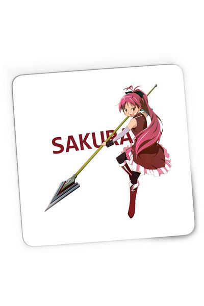 OEM Mousepad Gaming Madoka Magica Sakura Polearm Energic Fire, 21x19 см