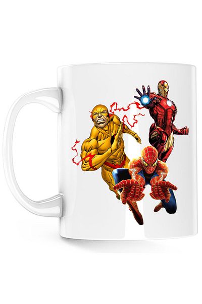 OEM Cana Spiderman Ironman Flash Heroes Save Earth, alba, 330 ml