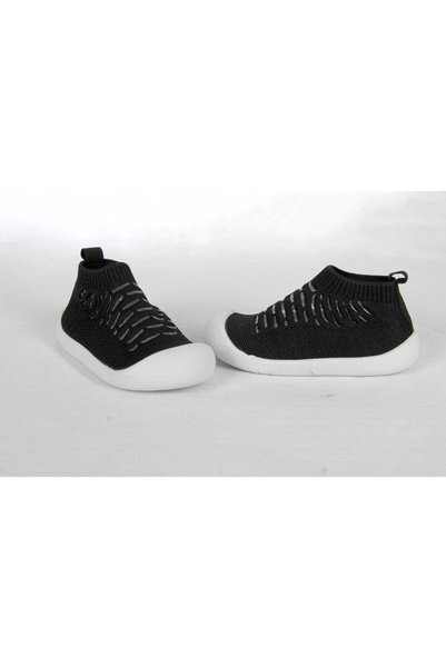 BYŞ Moda İnci Bebe Pantofi pentru copii și bebeluși cu talpă ortopedică anti-alunecare BLACK