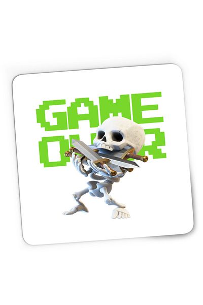 OEM Mousepad Gaming Clash Royale Skeleton Game Over Swords, 21x19 см