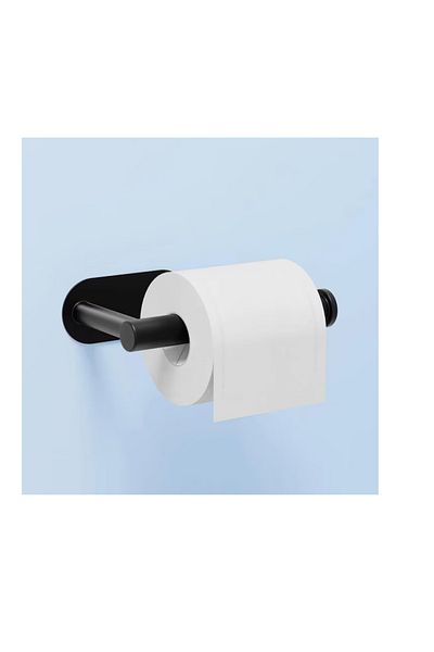 OEM Self-adhesive toilet paper holder, 16 x 8.8 x 10 cm, metal, black