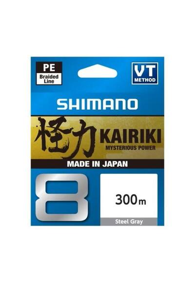 Shimano خيط صيد كايريكي 8 رمادي فولاذي 300 متر 0.19 ملم