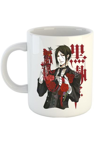 OEM Black Butler Demon Slayer Anime Mug, white, 330 ml
