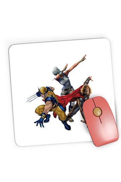OEM Mousepad Gaming Wolverine Thor Fortnite Dub Funny Battle Royale, 21x19 см