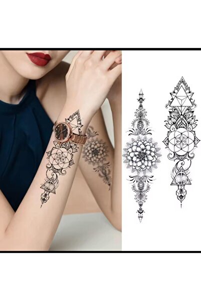 Arescollection 3d gerçek görünümlü suya dayanıklı kadın kol bacak bilek geçici dövme holiday tattoo