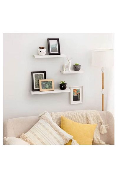 co arma Rectangular wooden shelf with wall hanging, modern design, easy to disassemble and assemble, and highly durable, 120 cm