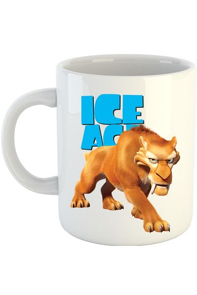 OEM Cana Ice Age Logo Lion Antic Animal Fluffy Huge, alba, 330 ml