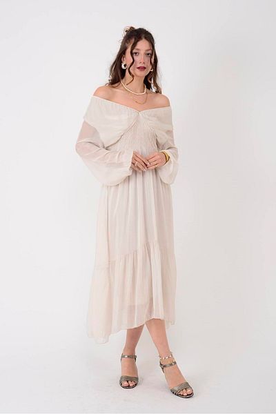 Park Moda Sn367 Elena Silk Dress with Belt and Rubber