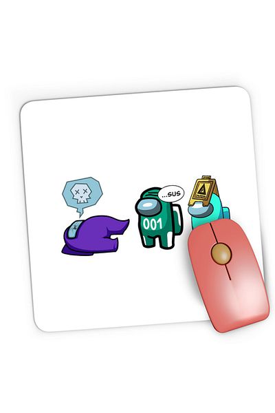 OEM Mousepad Gaming Squid Game Among Strategy Genius Mind, 21x19 см