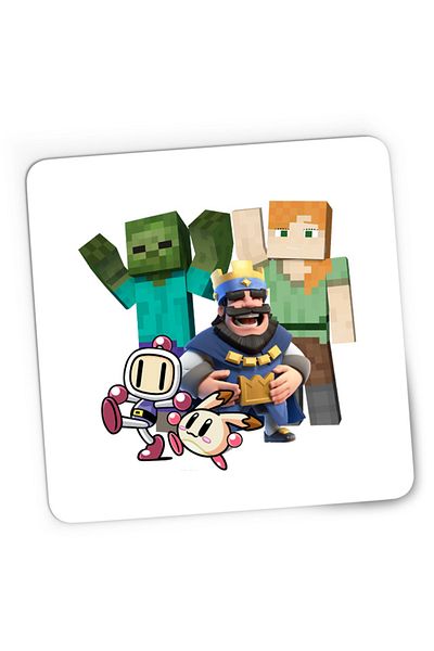 OEM Mousepad Gaming Minecraft Brawl Stars Bomberman Kawaii Open World, 21x19 см