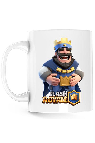 OEM Cana Clash Royale King Laugh Player Blue Side Gold, alba, 330 ml