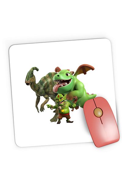 OEM Mousepad Gaming Jurassic Park Clash of Clans Clash Royale Monsters, 21x19 см