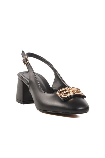 AYK'S Black Women's Heeled Shoes 312361   Z