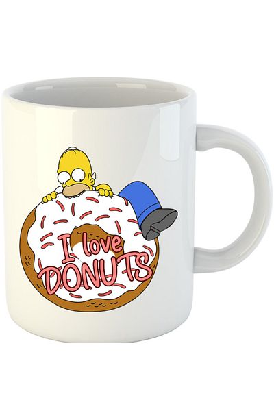 OEM Cana The Simpsons Donut Love Homer Game Maggie, alba, 330 ml