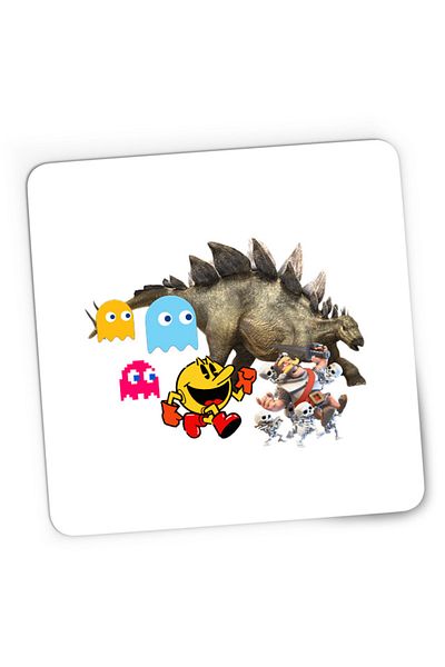 OEM Mousepad Gaming Jurassic Park Clash Royale Pac Man Stegosaurus Tyrannosaurus, 21x19 см