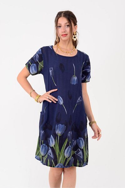 Park Moda 51017 ΚΟΝΤΟ ΦΟΡΕΜΑ ΜΕ ΣΧΕΔΙΟ Τουλίπας