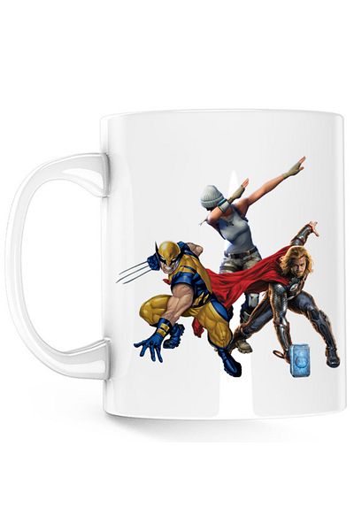 OEM Cana Wolverine Thor Fortnite Dub Funny Battle Royale, alba, 330 ml