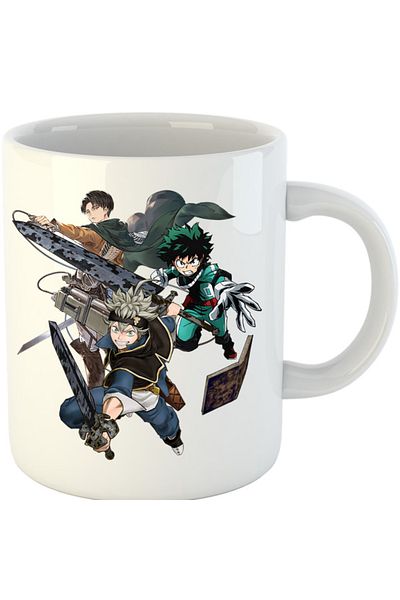 OEM Cana Black Clover Asta My Hero Academia Deku AOT Power Super, alba, 330 ml