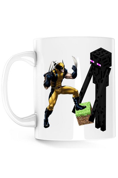 OEM Cana Minecraft Enderman Wolverine Grass Cube, alba, 330 ml