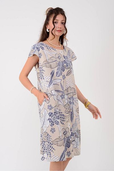 Park Moda 8343 ΚΟΝΤΟ ΛΙΝΟ ΦΟΡΕΜΑ ΤΡΟΠΙΚΟ ΣΧΕΔΙΟ