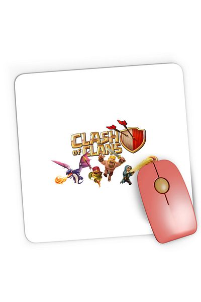OEM Mousepad Gaming Clash of Clans Dragons Race Classes Fire Strategy, 21x19 см